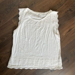 Talbots white tank 100% cotton